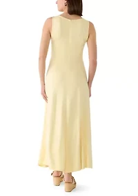 Women's Sleeveless Crew Neck Knit Maxi Dress