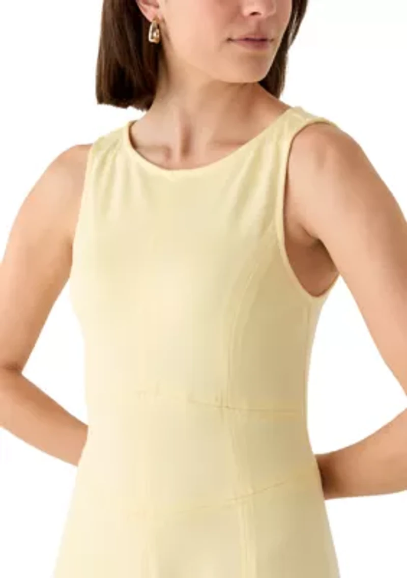 Women's Sleeveless Crew Neck Knit Maxi Dress