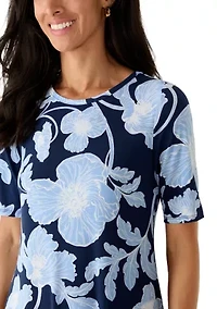 Women's Short Sleeve Floral Maxi Dress