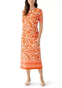 Women's Scroll Border Maxi Dress