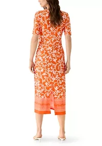 Women's Scroll Border Maxi Dress