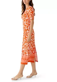 Women's Scroll Border Maxi Dress