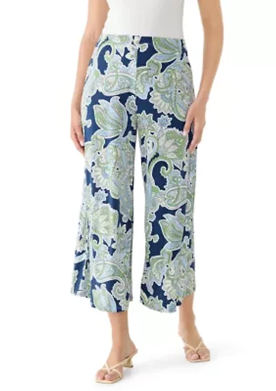 Women's Wide Leg Paisley Print Pants