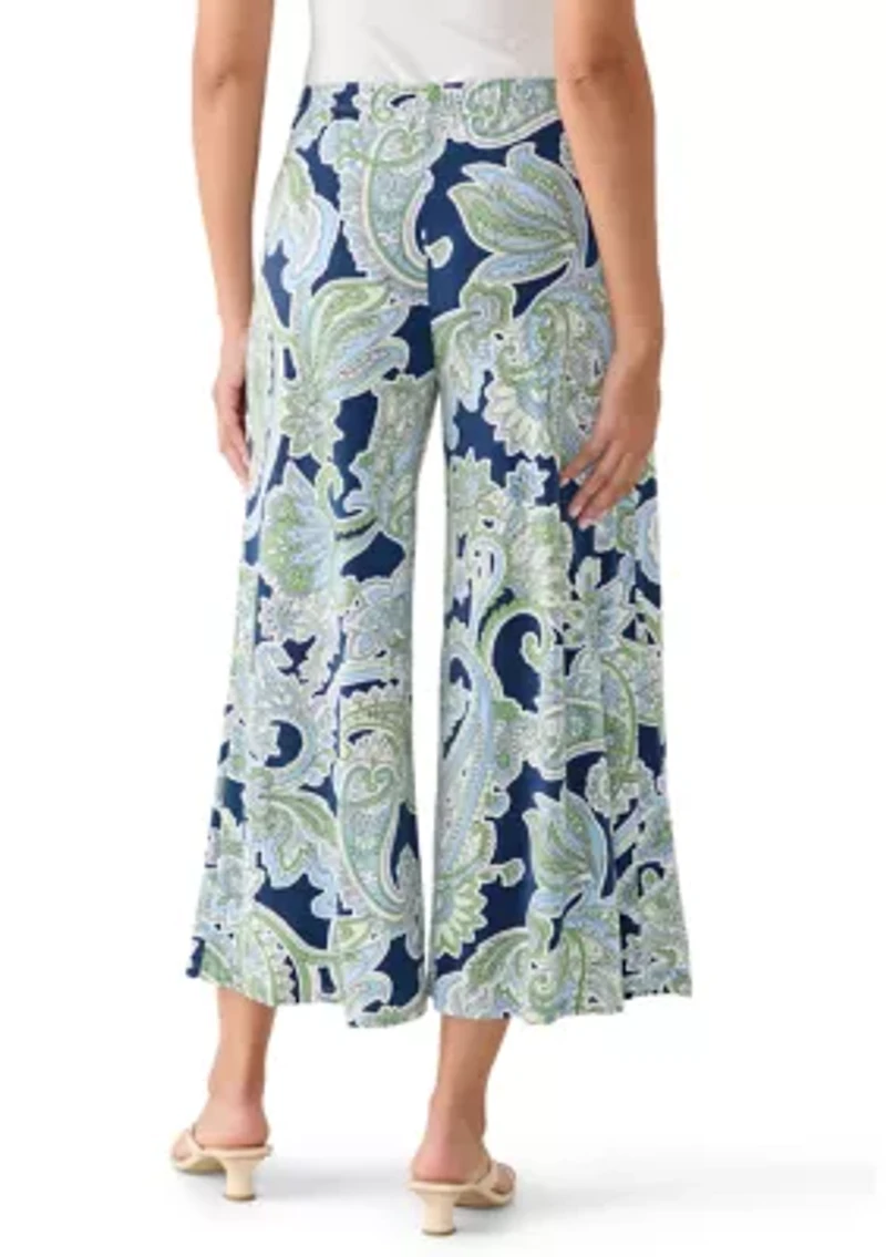 Women's Wide Leg Paisley Print Pants