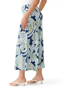 Women's Wide Leg Paisley Print Pants