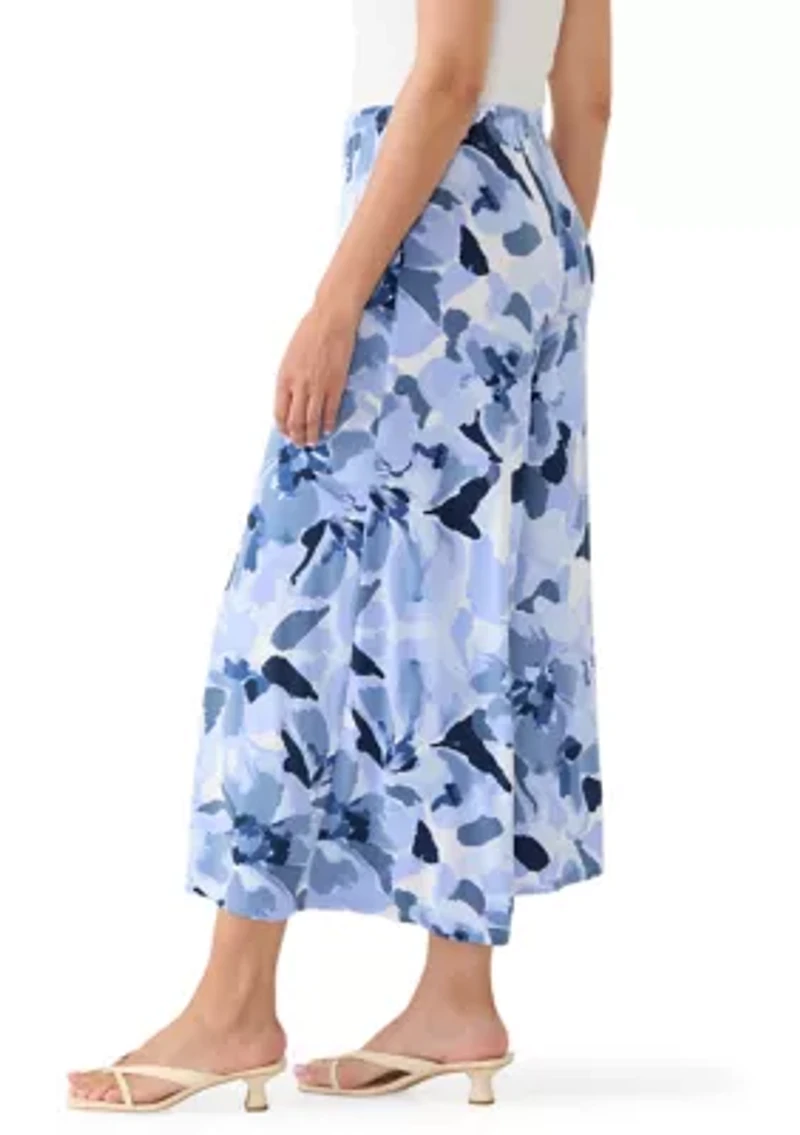 Women's Wide Leg Pull On Floral Pants
