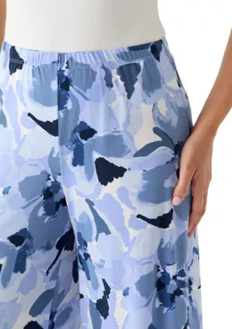 Women's Wide Leg Pull On Floral Pants