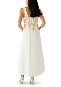 Women's Square Neck Floral Dress