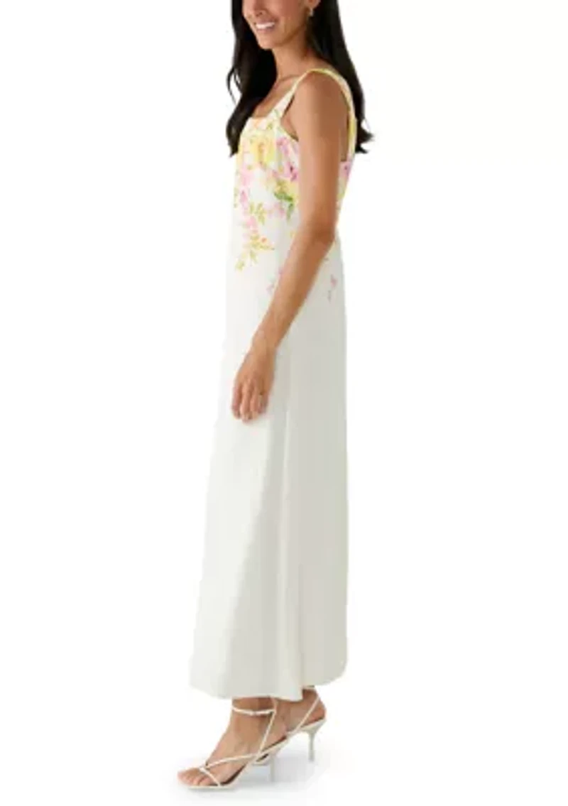 Women's Square Neck Floral Dress