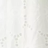 Women's Sleeveless Belted Eyelet Dress