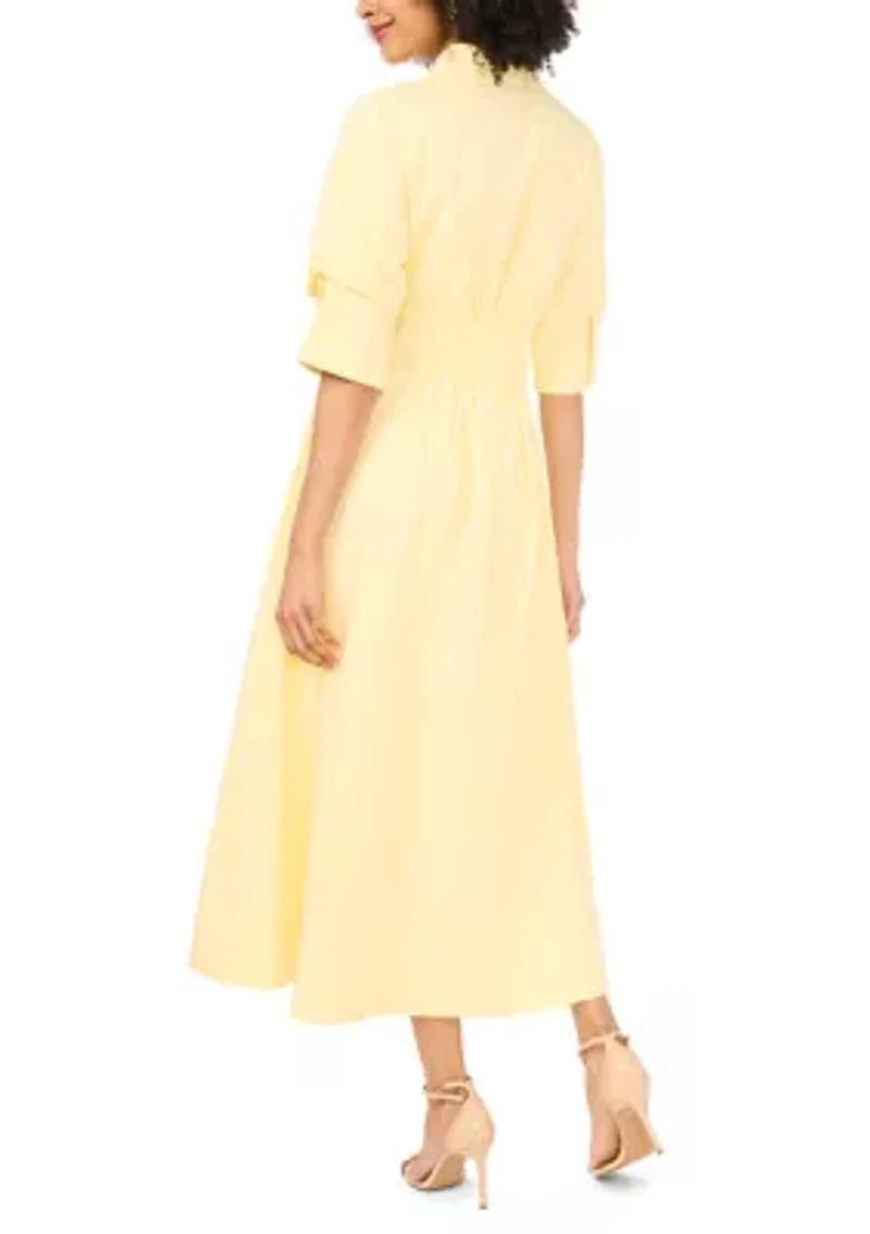 Women's Short Sleeve Fit and Flare Shirtdress