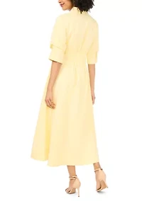 Women's Short Sleeve Fit and Flare Shirtdress