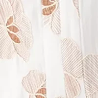 Women's Short Sleeve Floral Embroidered Split Neck Dress