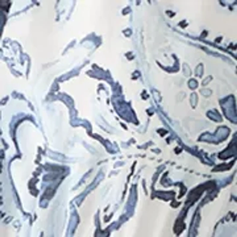 Women's Off Shoulder Tiered Paisley Dress