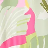 Women's Tie Waist Tropical Floral Dress