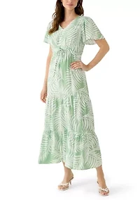 Women's Tie Waist A-Line Dress