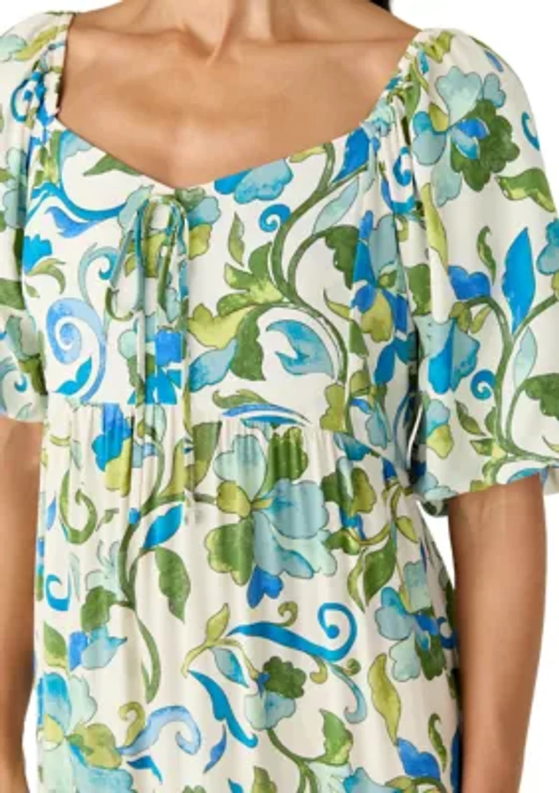 Women's Short Sleeve Sweetheart Dress