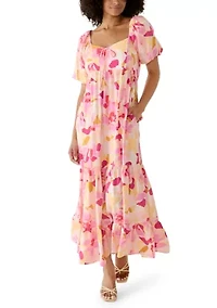 Women's Sweetheart Neck Floral Dress
