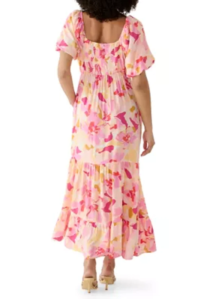 Women's Sweetheart Neck Floral Dress