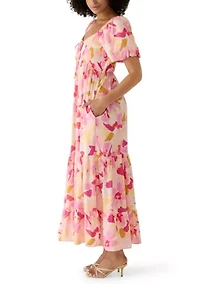 Women's Sweetheart Neck Floral Dress