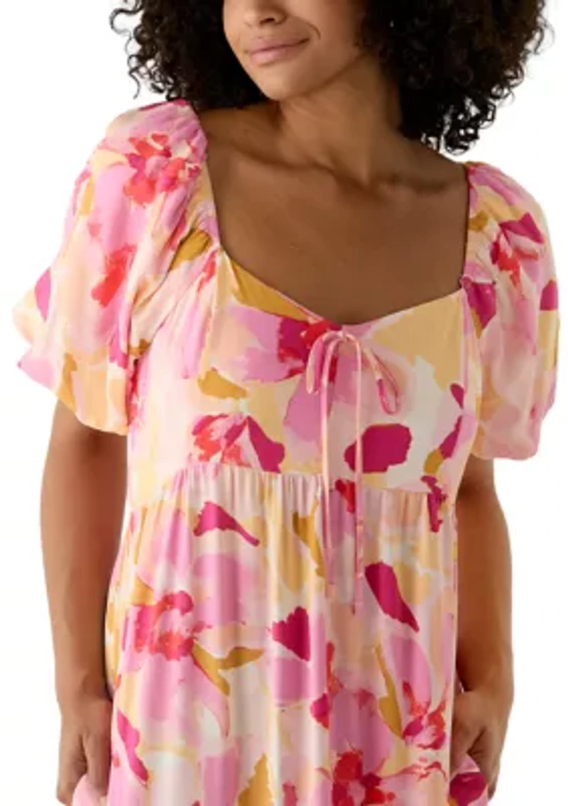 Women's Sweetheart Neck Floral Dress