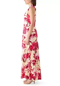 Women's Sleeveless Tiered Floral Dress