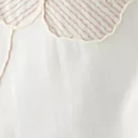 Women's Sleeveless Floral Embroidered Split Neck Blouse