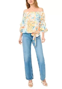 Women's Off The Shoulder Chacha Floral Blouse