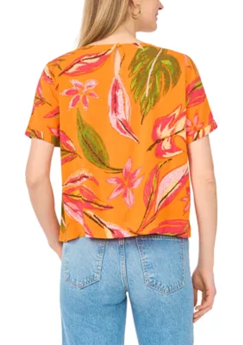 Women's Short Sleeve Crew Neck Blouse