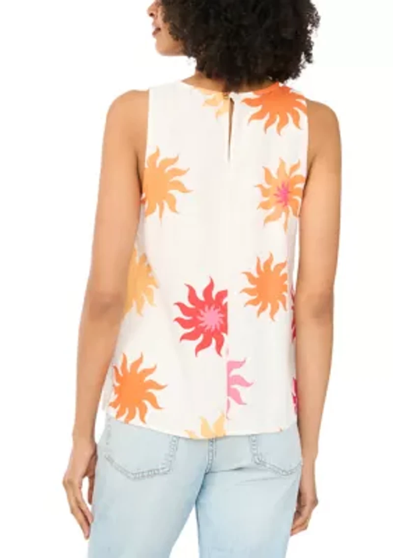 Women's Sleeveless Sun Print Top