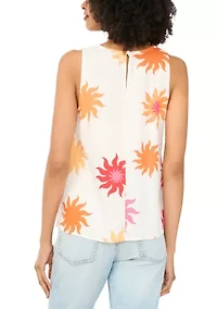 Women's Sleeveless Sun Print Top