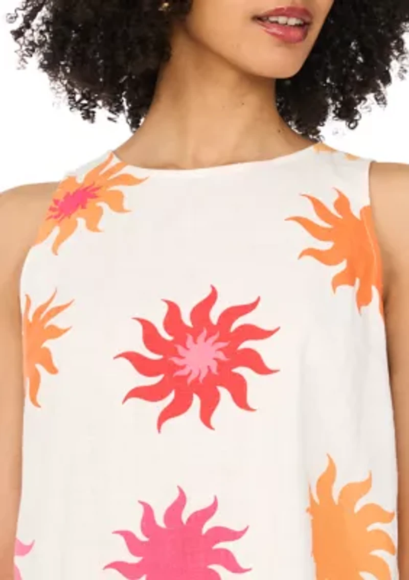 Women's Sleeveless Sun Print Top