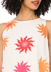 Women's Sleeveless Sun Print Top