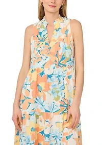 Women's Sleeveless Floral Dress