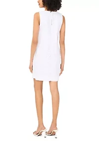 Women's Sleeveless A-Line Eyelet Dress