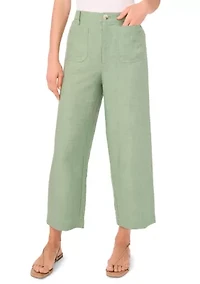 Women's Wide Leg Twill Cropped Pants