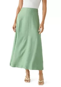 Women's A-Line Twill Maxi Skirt