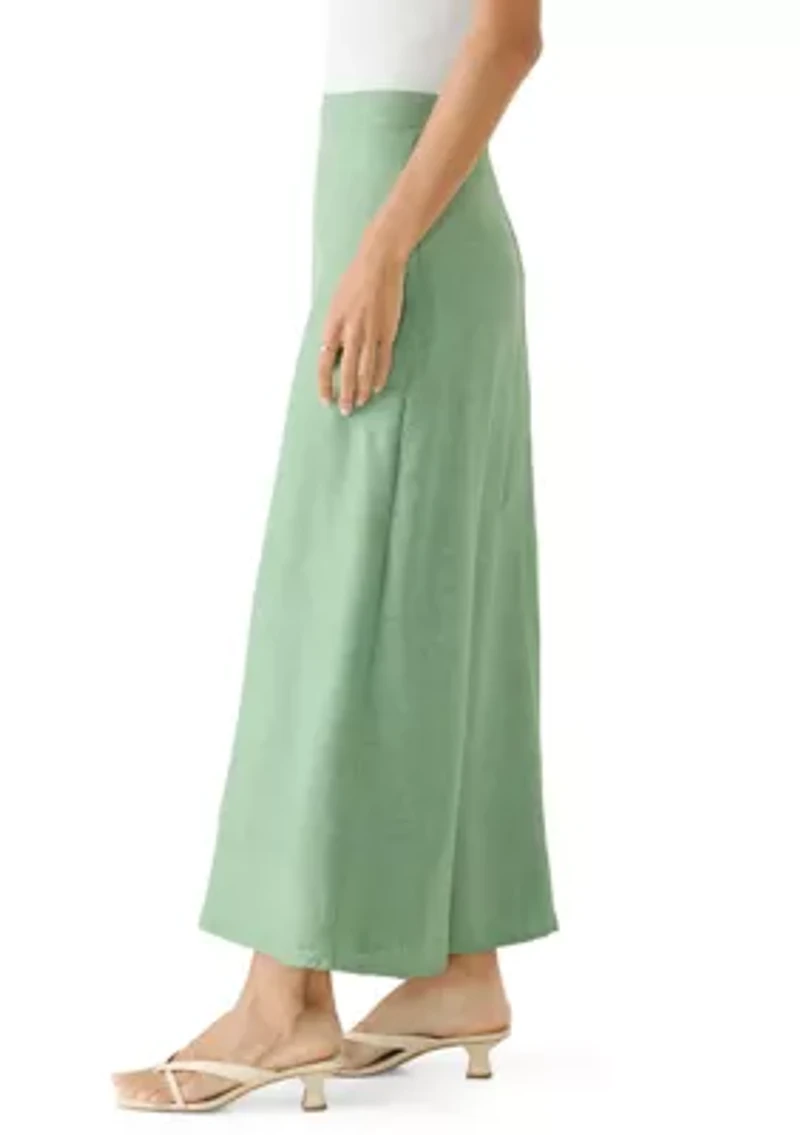 Women's A-Line Twill Maxi Skirt