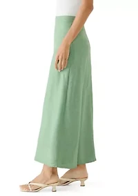 Women's A-Line Twill Maxi Skirt
