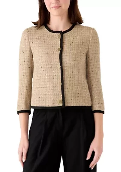 Women's Long Sleeve Tweed Jacket