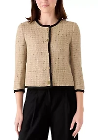 Women's Long Sleeve Tweed Jacket