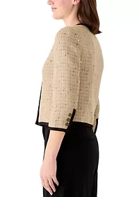 Women's Long Sleeve Tweed Jacket