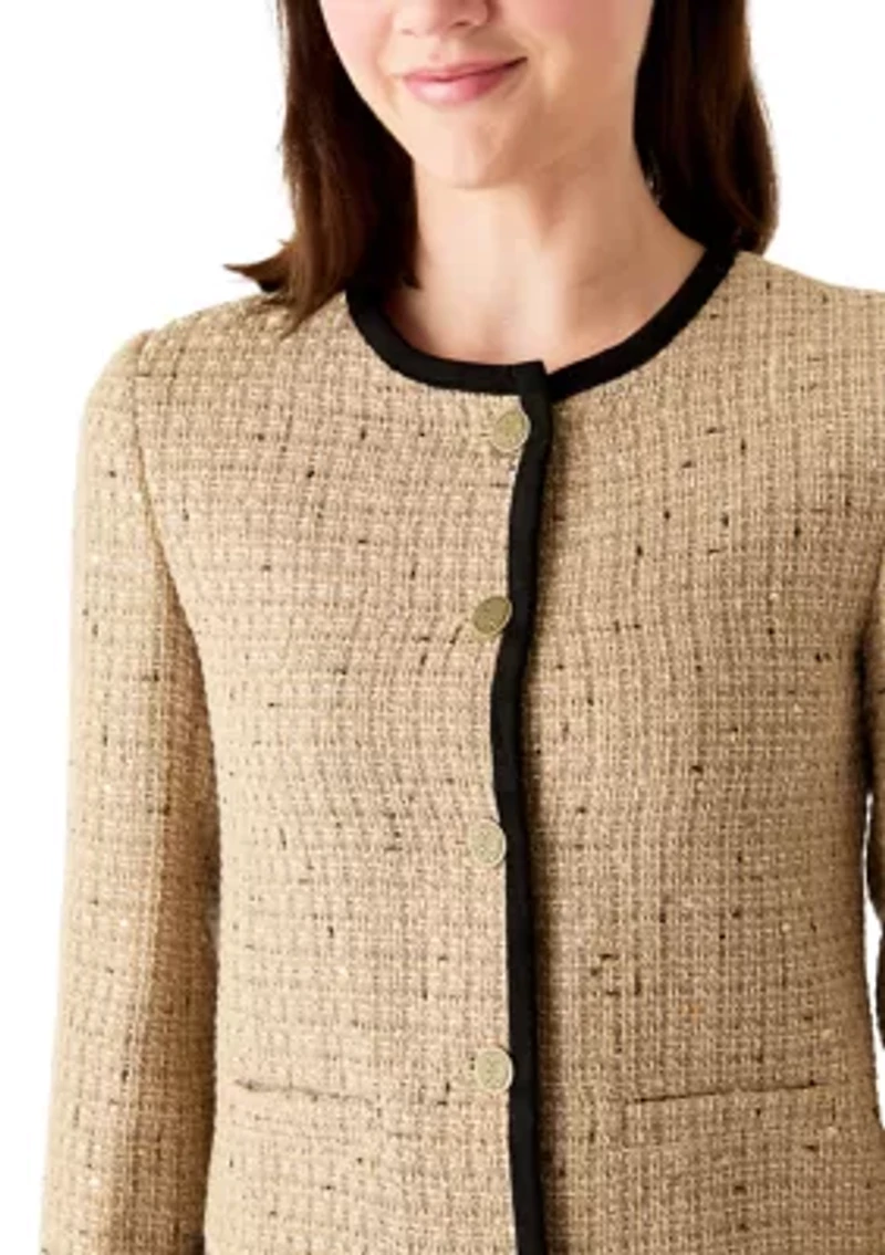 Women's Long Sleeve Tweed Jacket