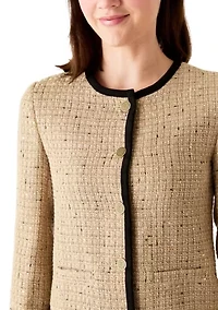 Women's Long Sleeve Tweed Jacket