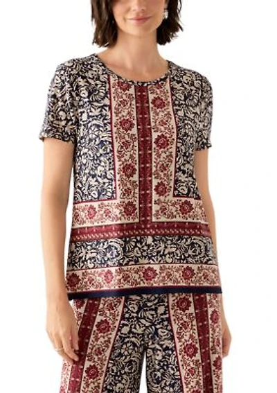 Women's Floral Border Top