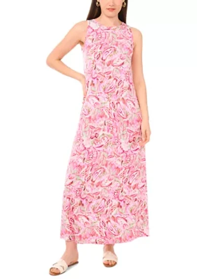 Women's Sleeveless Floral Printed Dress