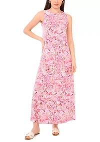 Women's Sleeveless Floral Printed Dress