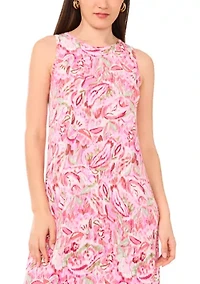 Women's Sleeveless Floral Printed Dress