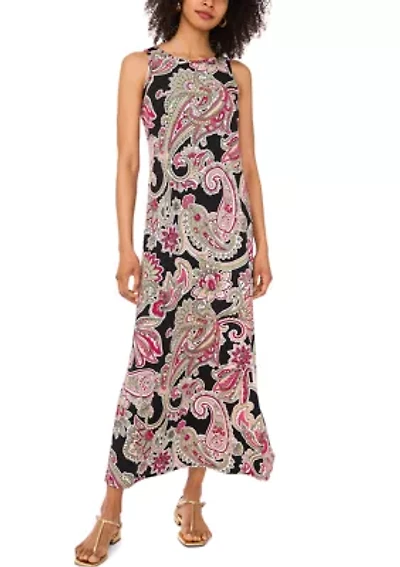 Women's Sleeveless Printed Maxi Dress