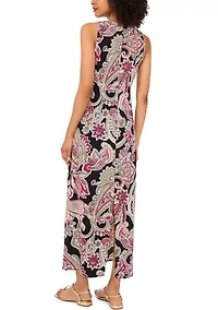 Women's Sleeveless Printed Maxi Dress